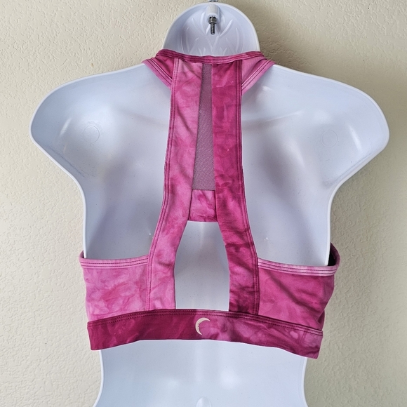 Zyia Active Tie Dye Fuchsia Hendrix Mesh Light n Tight Bra L - Picture 6 of 15